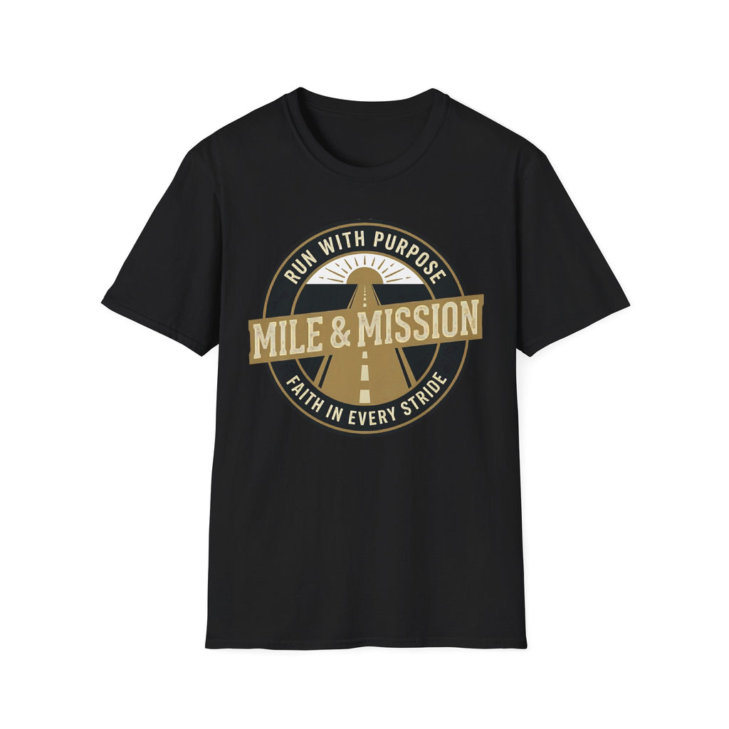 Mile & Mission: Run with Purpose Christian Runner T-Shirt