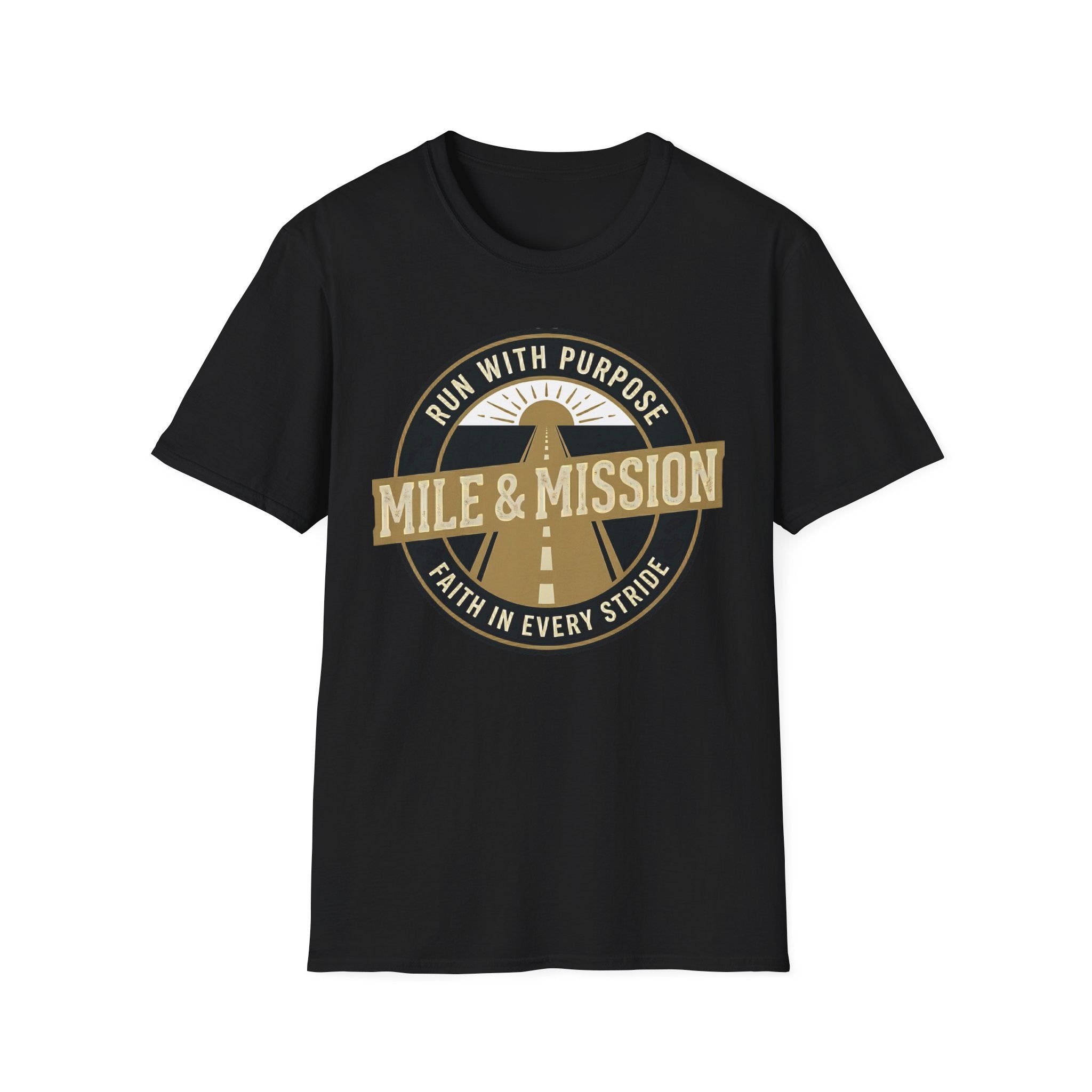 Mile & Mission: Run with Purpose Christian Runner T-Shirt
