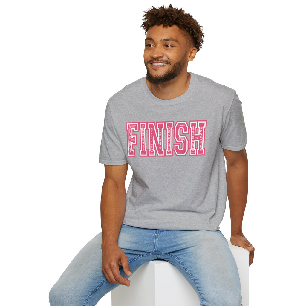 FINISH Christian Runner T-Shirt (Pink)