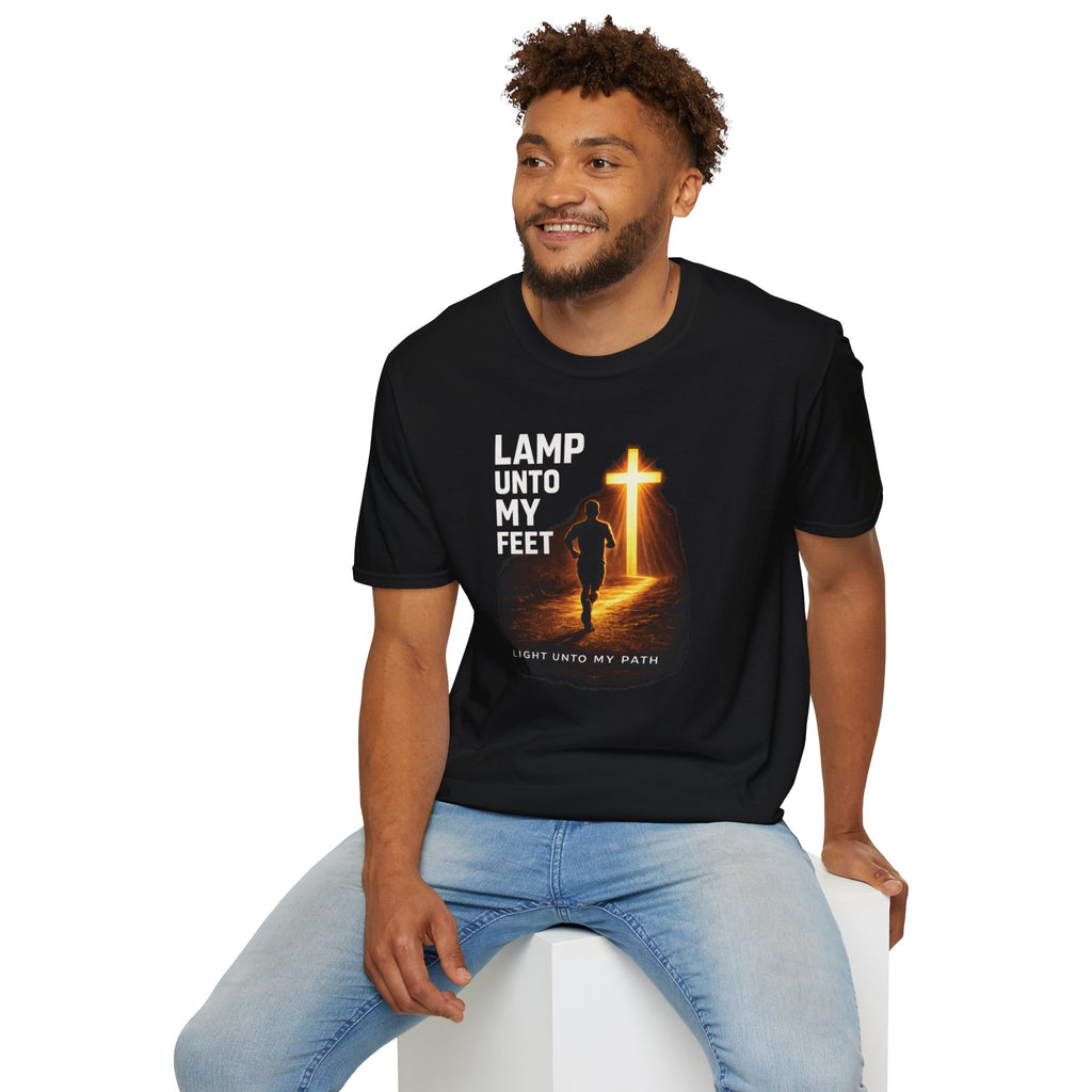 Lamp Unto My Feet - Light Unto My Path Christian Runner T-Shirt (Male)