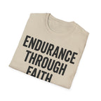 Endurance Through Faith - Run with Purpose Christian Runner T-Shirt