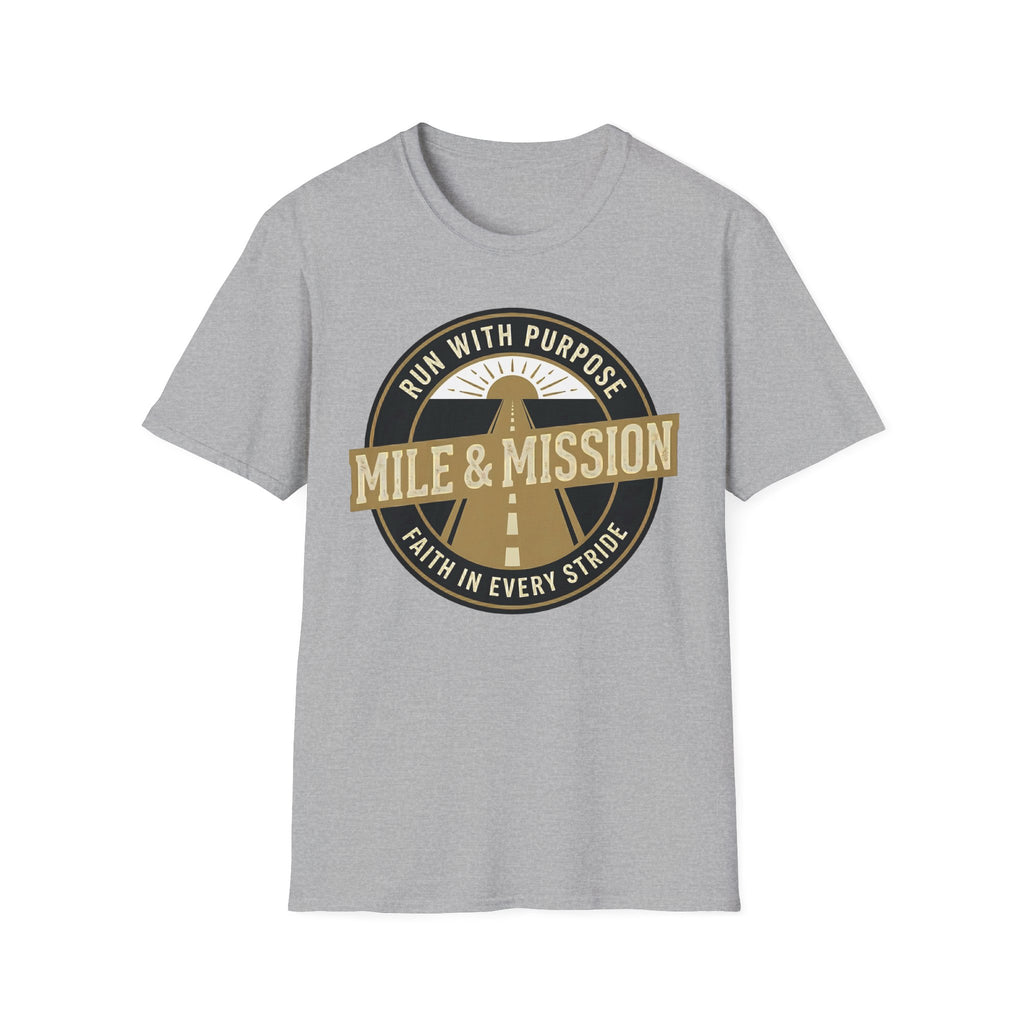 Mile & Mission: Run with Purpose Christian Runner T-Shirt