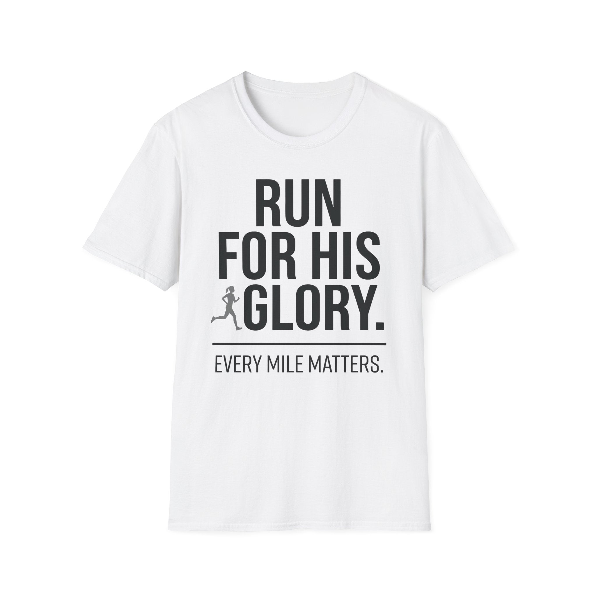 Run for His Glory Christian Runner T-Shirt (Female)