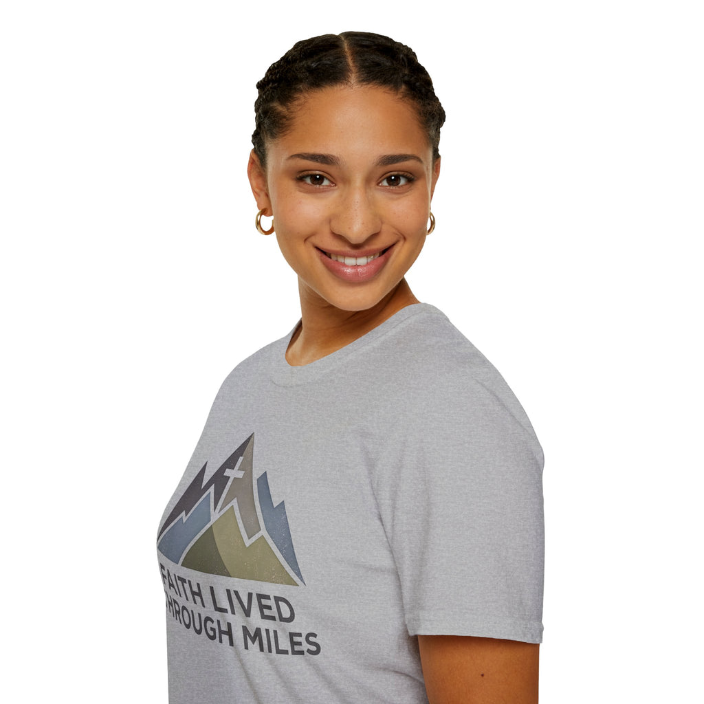 Faith Lived Through Miles Christian Runner T-Shirt