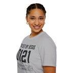 Pace Set by Jesus 0121 Bib Style Christian Runner T-Shirt