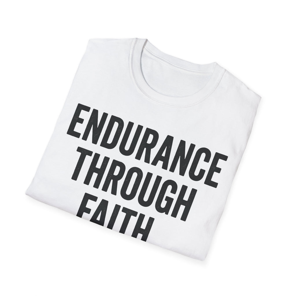 Endurance Through Faith - Run with Purpose Christian Runner T-Shirt