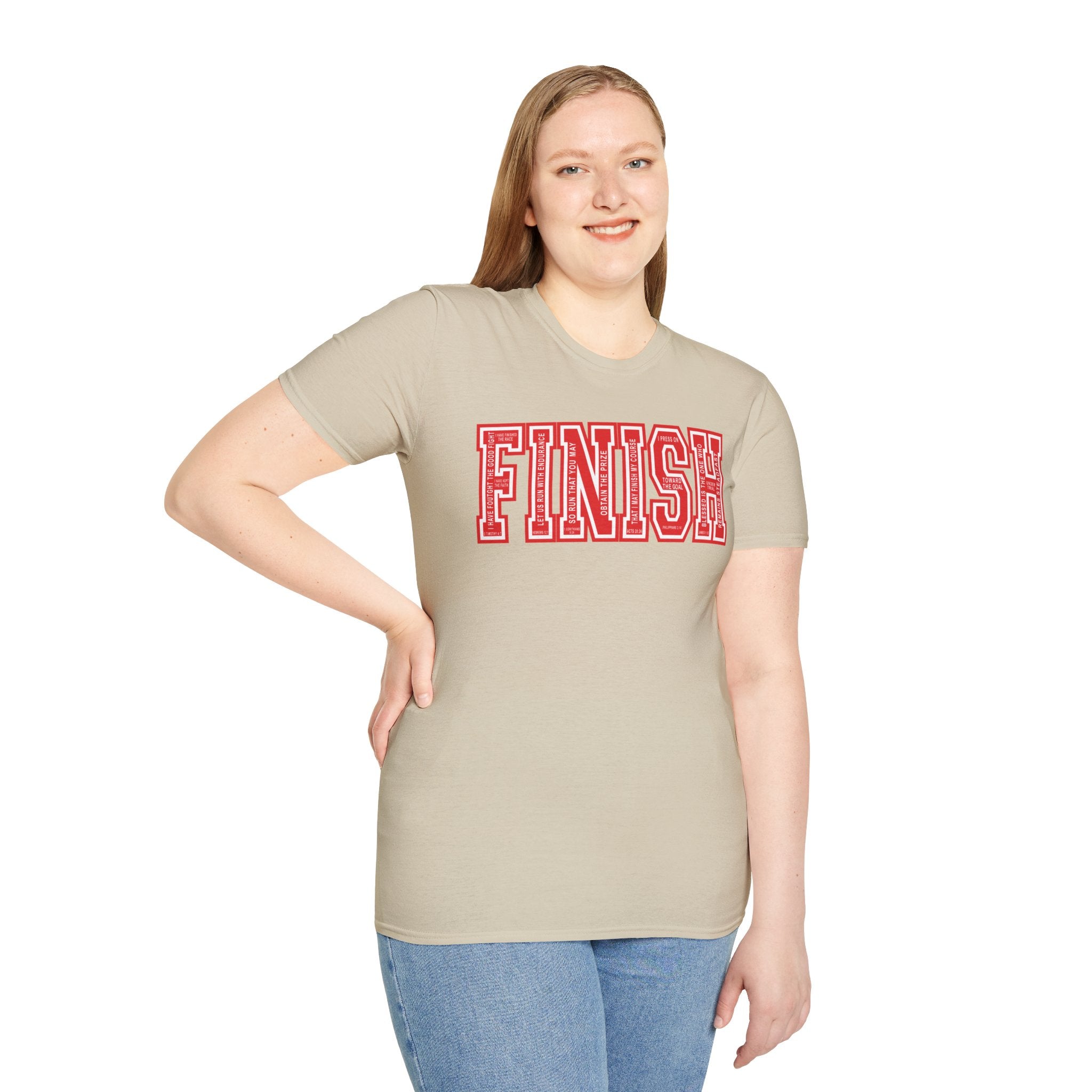 FINISH Christian Runner T-Shirt (Red)