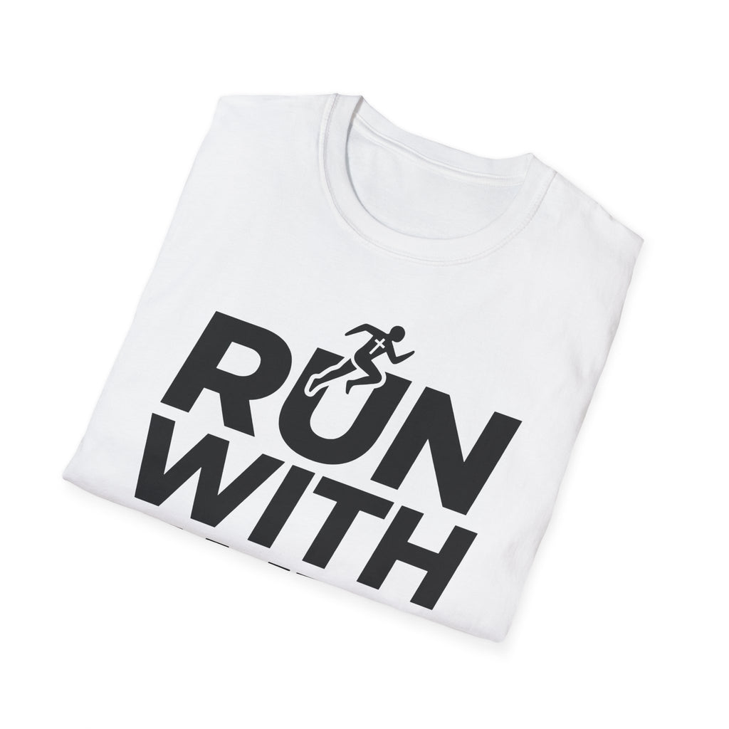Run With Faith - Finish Strong Christian Runner T-Shirt