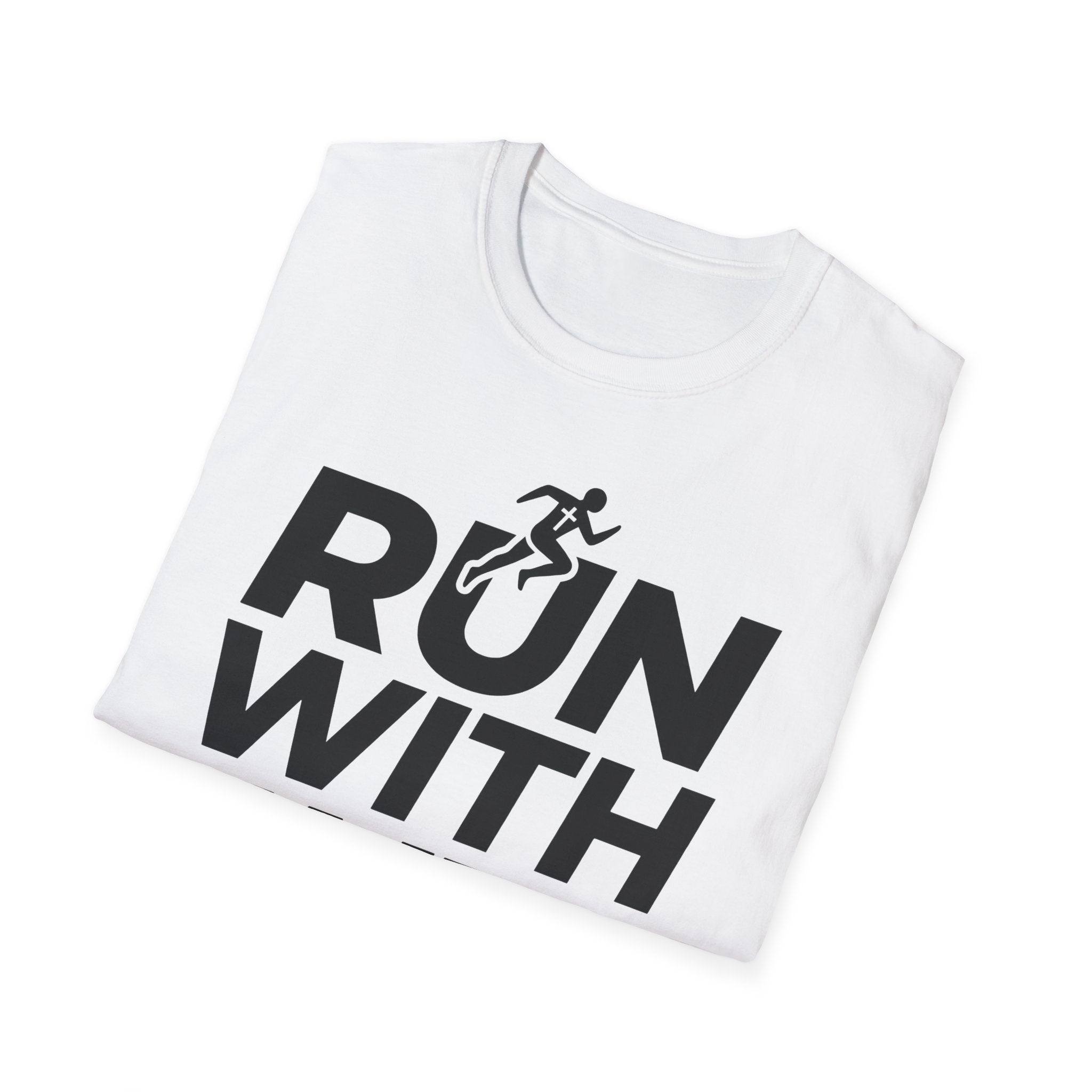 Run With Faith - Finish Strong Christian Runner T-Shirt