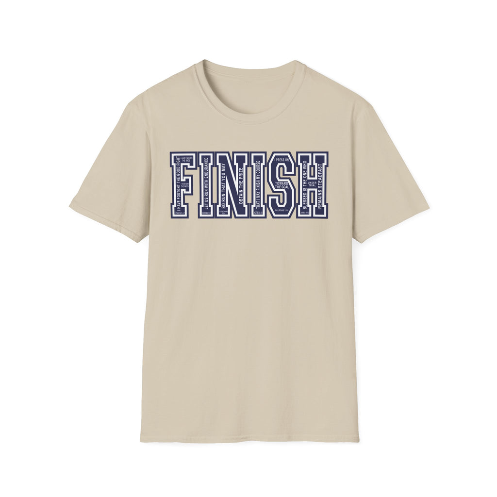 FINISH Christian Runner T-Shirt (Navy Blue)
