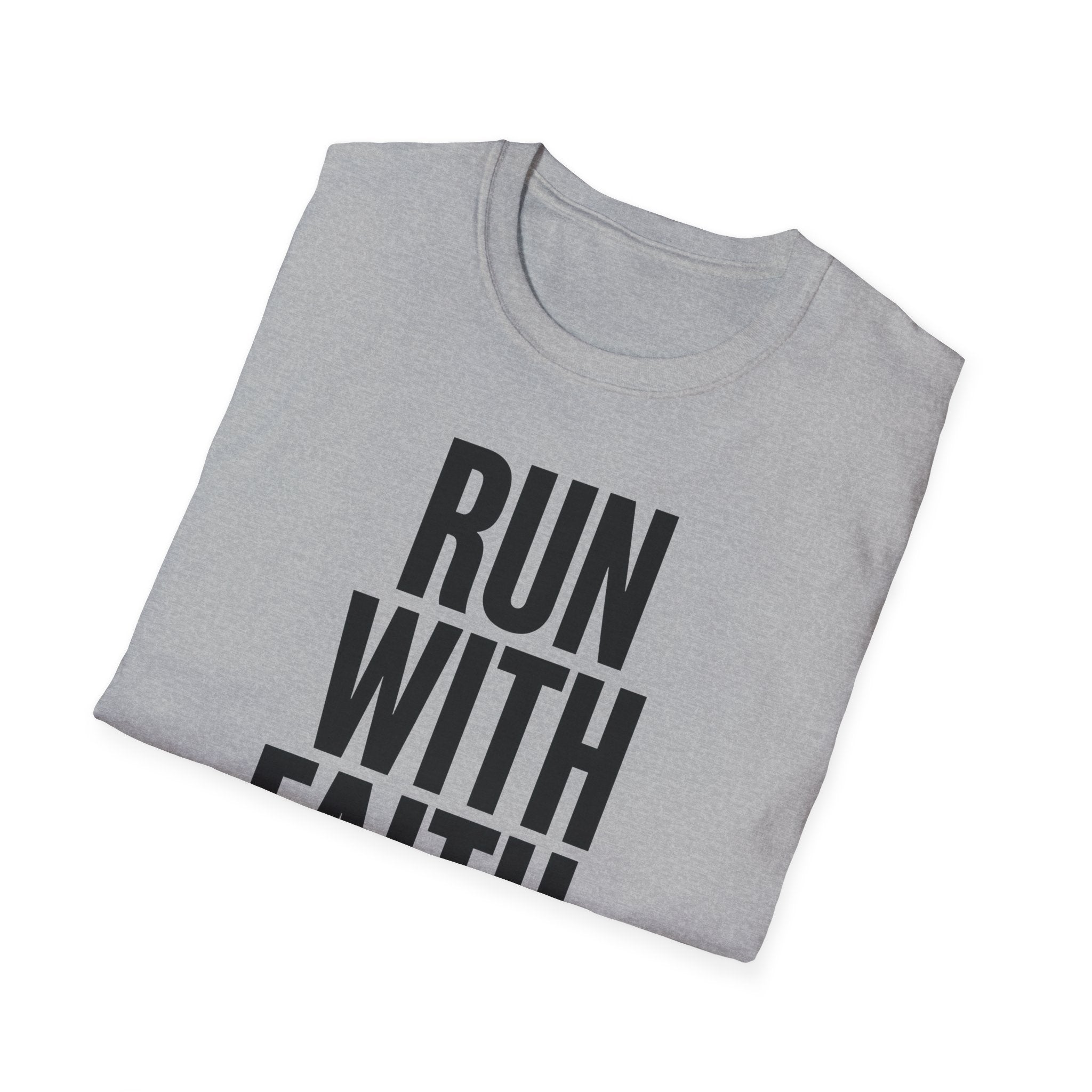 Run With Faith Discipline Over Comfort Christian Runner T-Shirt