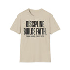 Discipline Builds Faith - Train Hard - Trust God Christian Runner T-Shirt