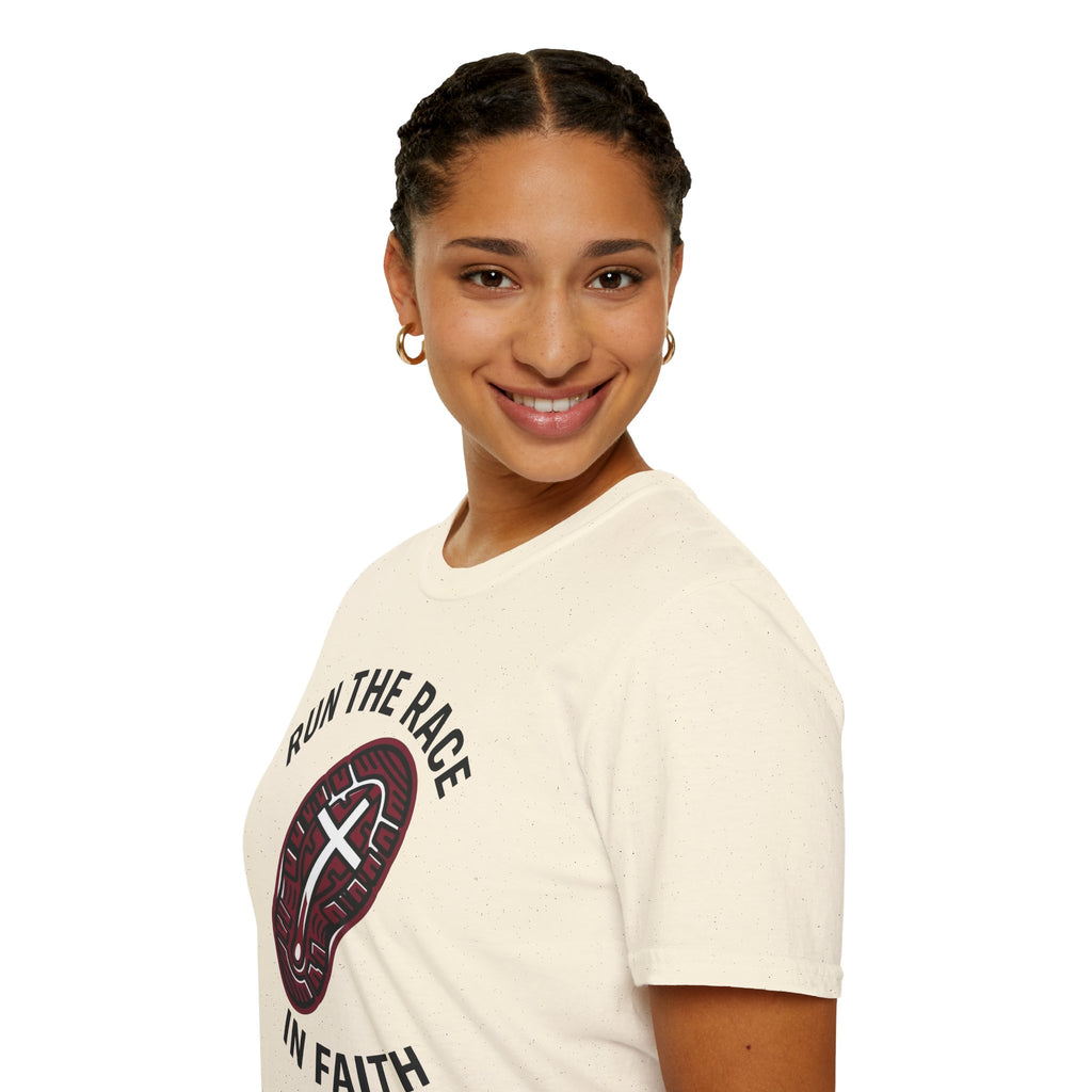 Run the Race in Faith Christian Runner T-Shirt