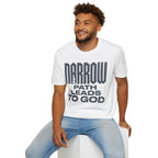 Narrow Path Leads to God Christian Runner T-Shirt (Male)
