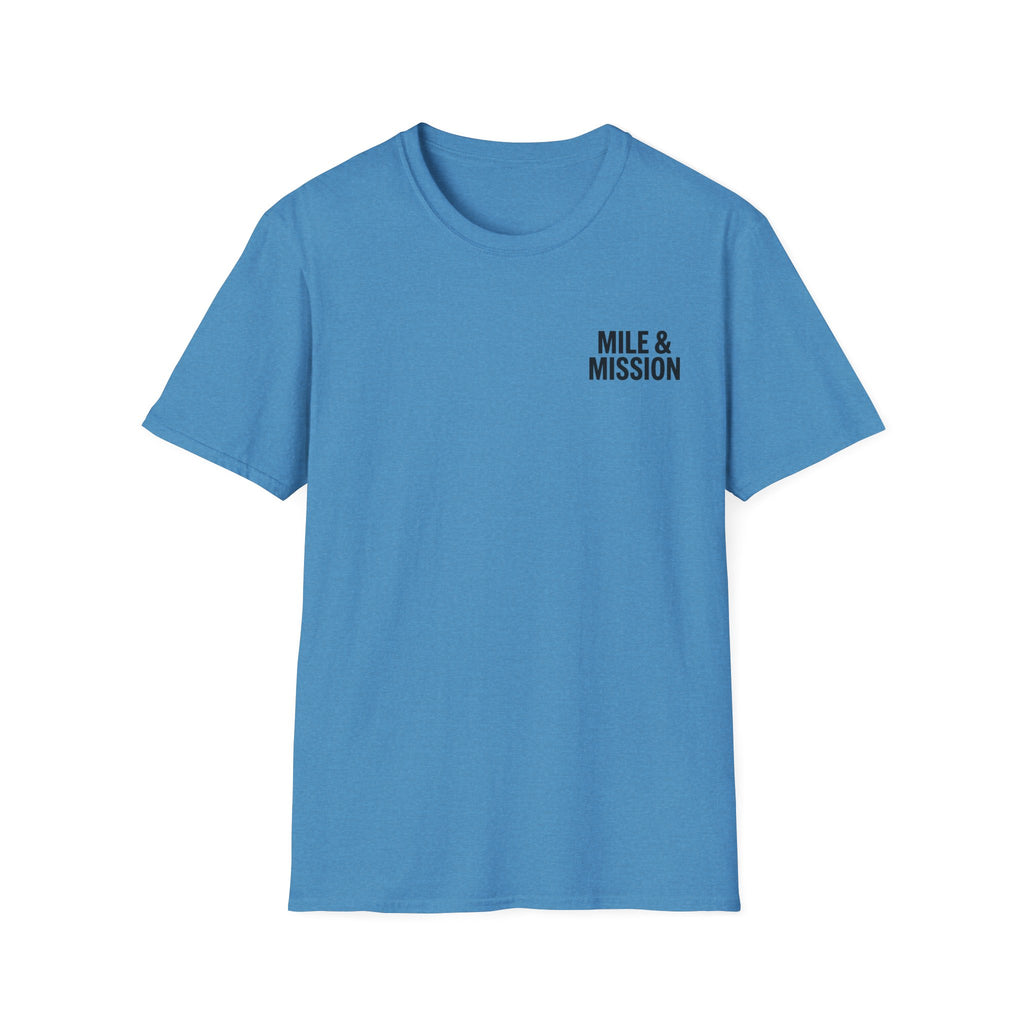 Mile & Mission - Run with Discipline Christian Runner T-Shirt