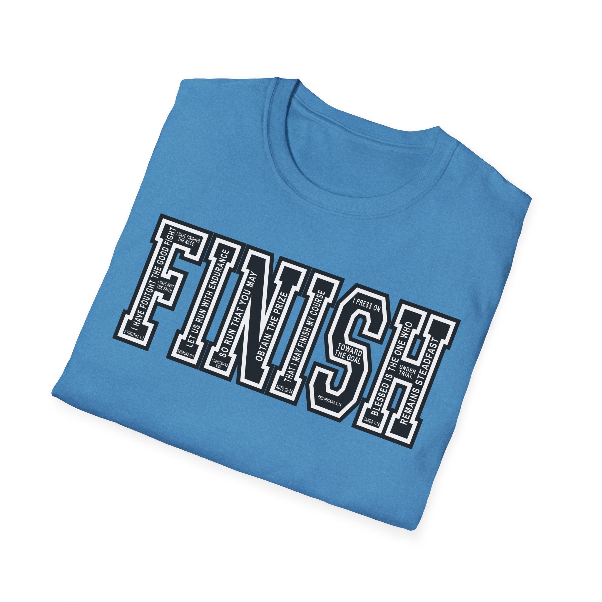 FINISH Running Christian Runner T-Shirt (Black)
