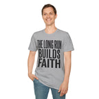 The Long Run Builds Faith Christian Runner T-Shirt