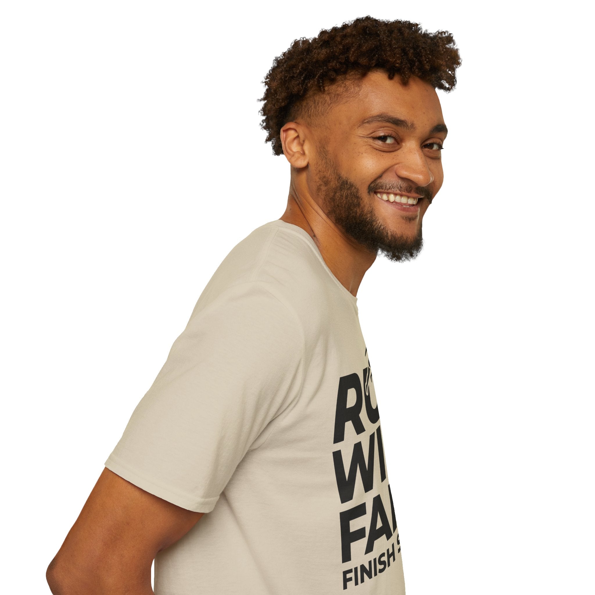 Run With Faith - Finish Strong Christian Runner T-Shirt
