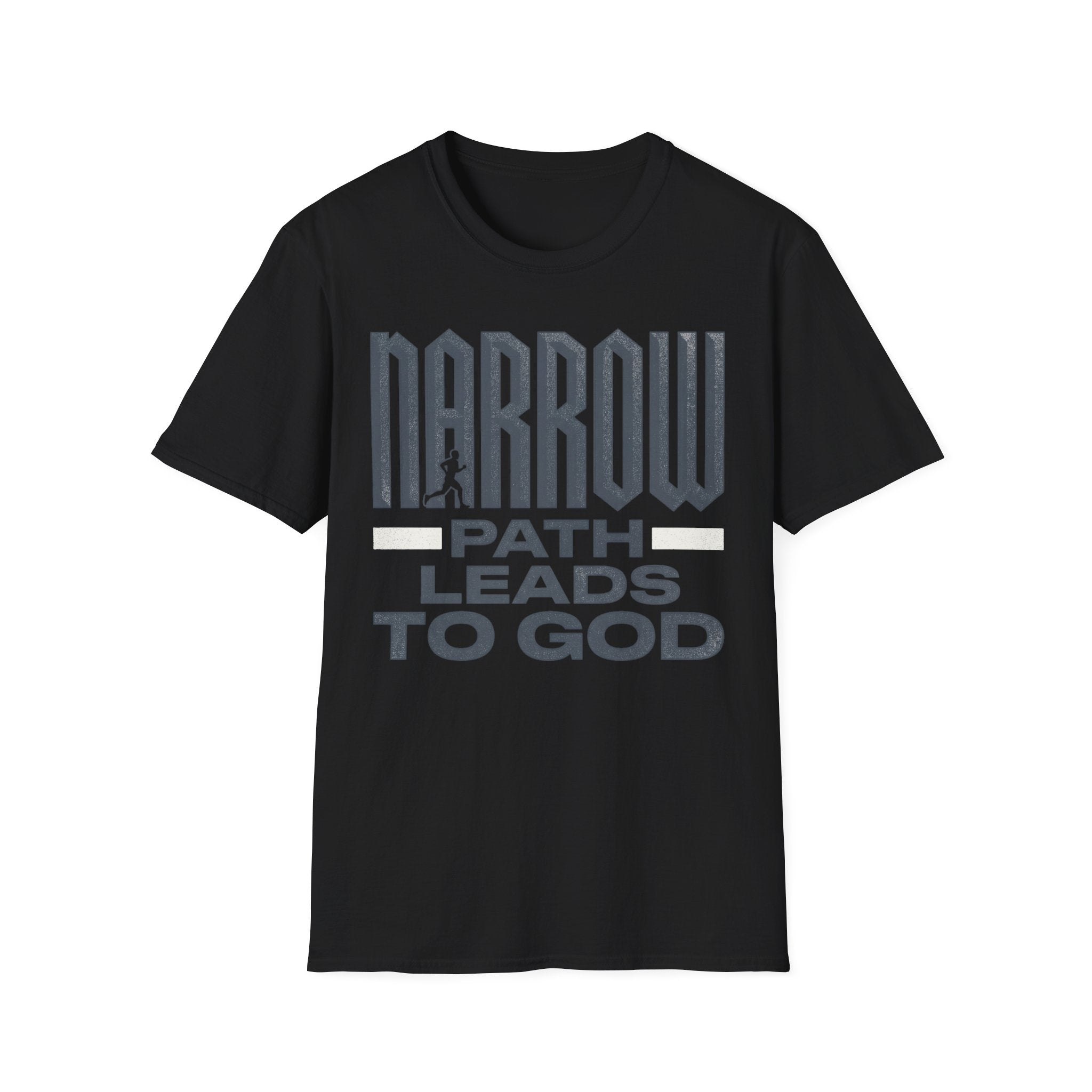 Narrow Path Leads to God Christian Runner T-Shirt (Male)