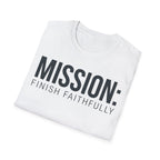 Mission: Finish Faithfully Christian Runner T-Shirt