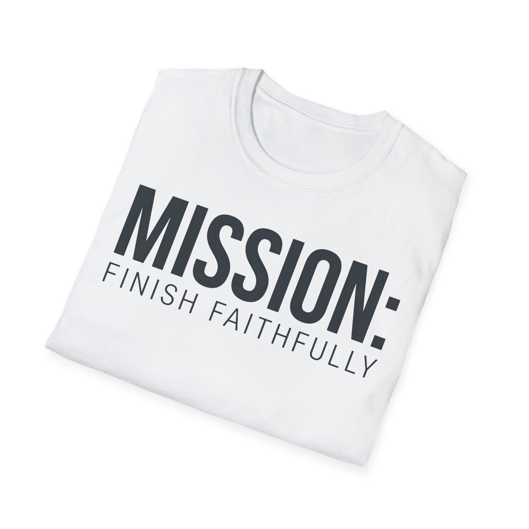 Mission: Finish Faithfully Christian Runner T-Shirt