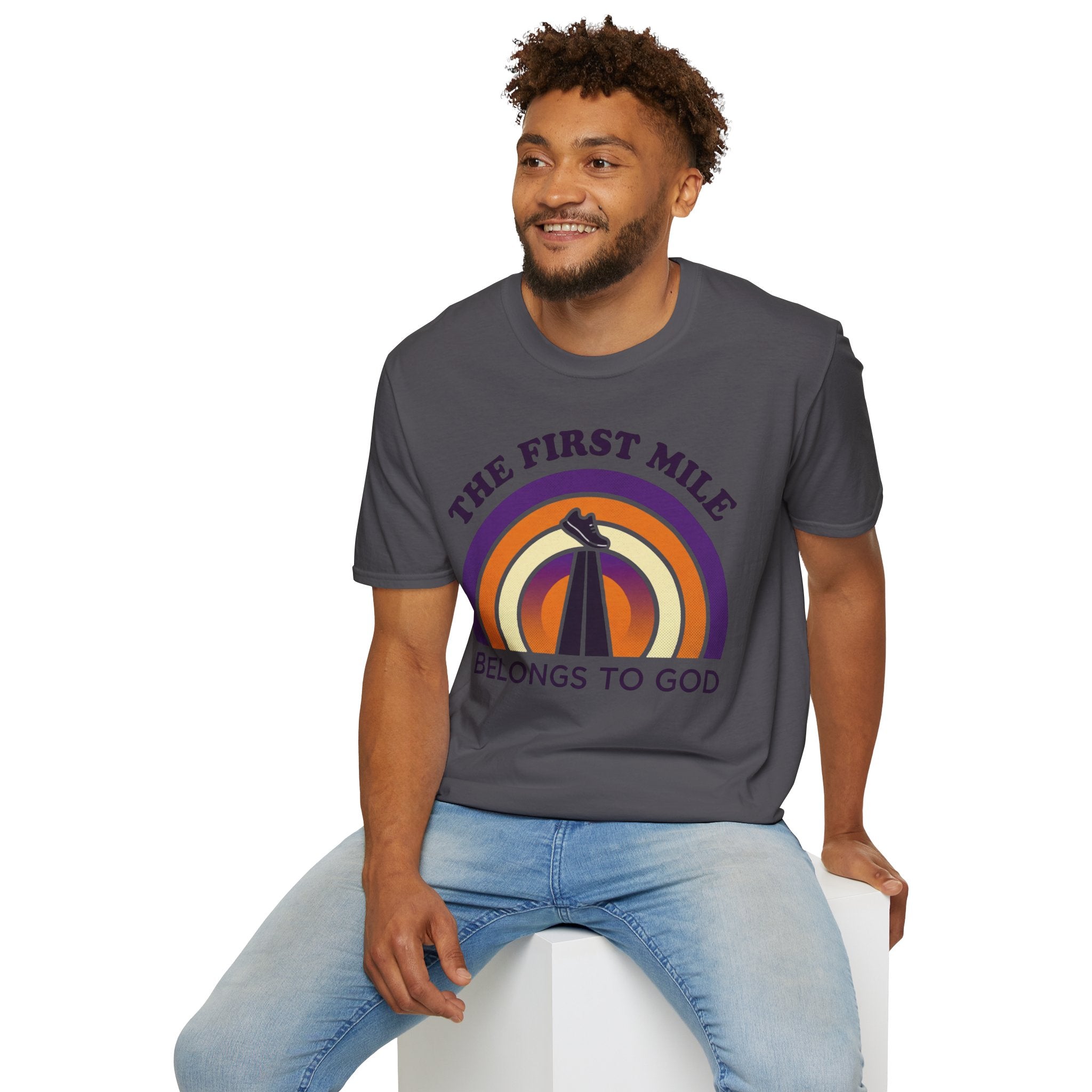 The First Mile Belongs to God Christian Runner T-Shirt
