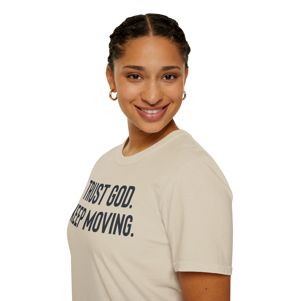 Trust God Keep Moving Christian Runner T-Shirt