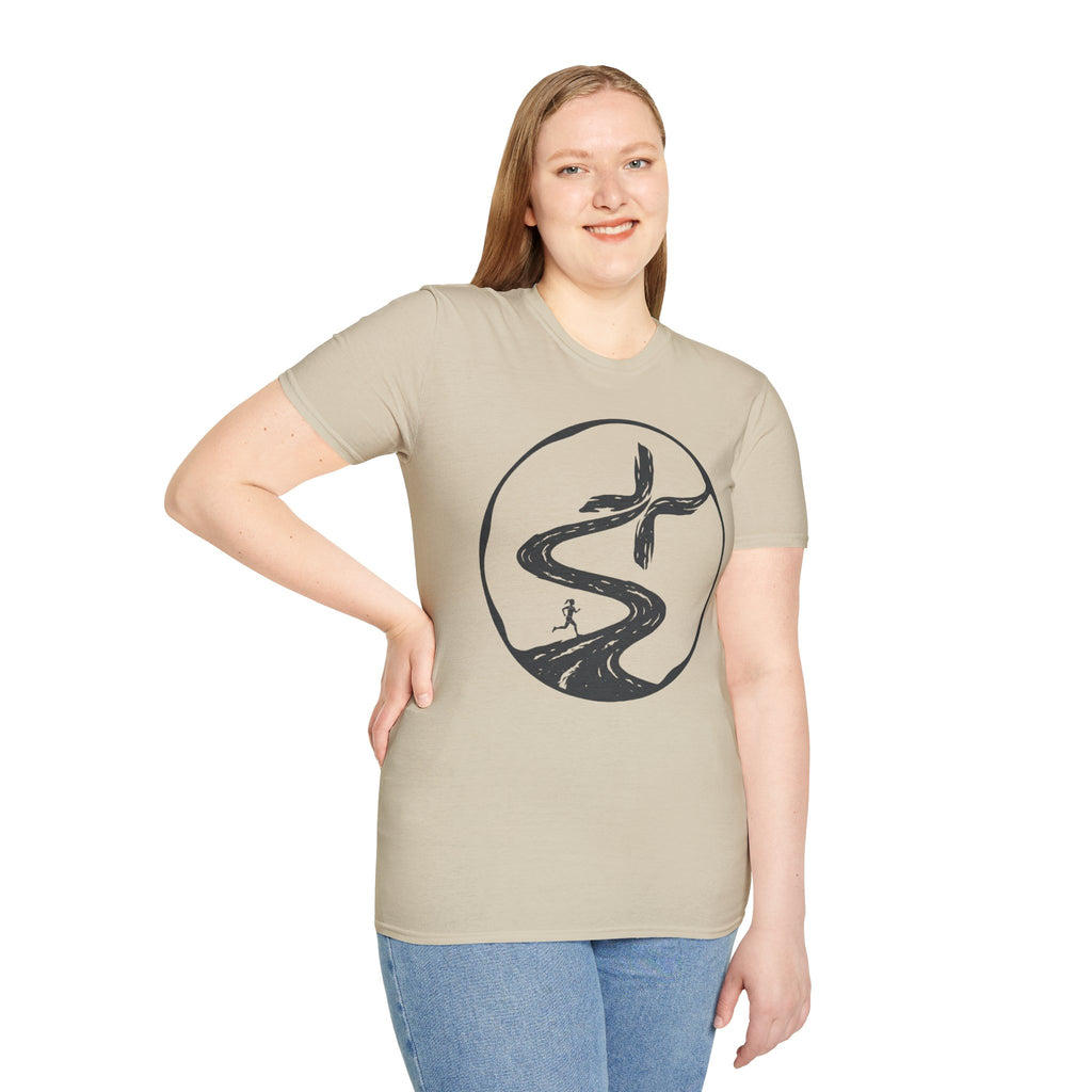 Winding Road to the Cross Christian Runner T-Shirt (Female)