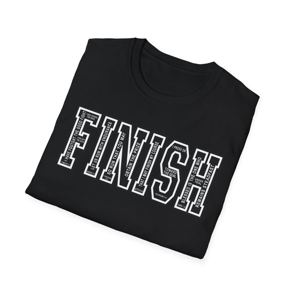 FINISH Running Christian Runner T-Shirt (Black)