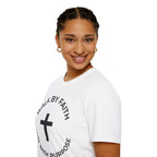 Walk by Faith - Run with Purpose Christian Runner T-Shirt