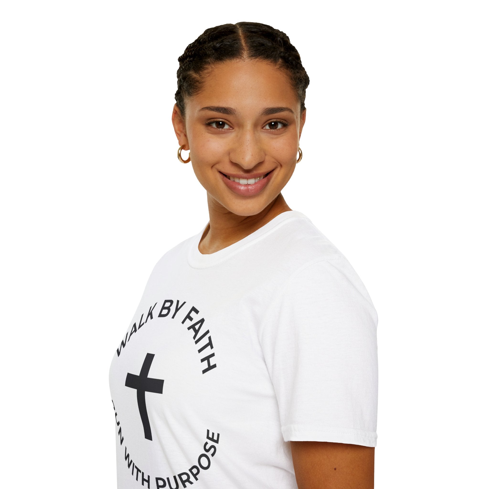 Walk by Faith - Run with Purpose Christian Runner T-Shirt