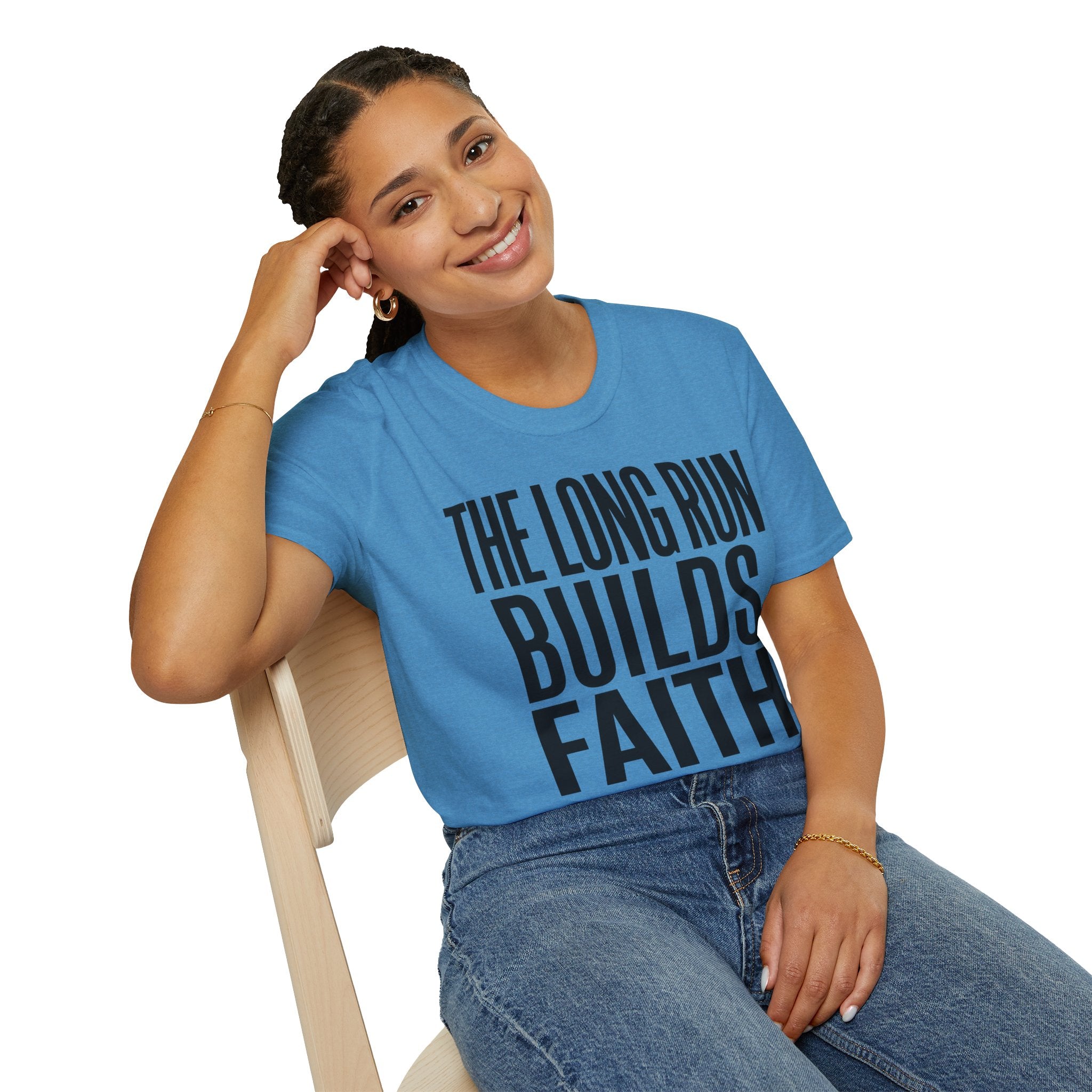 The Long Run Builds Faith Christian Runner T-Shirt