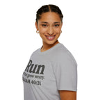 Run and Not Grow Weary Isaiah 40:31 Christian Runner T-Shirt