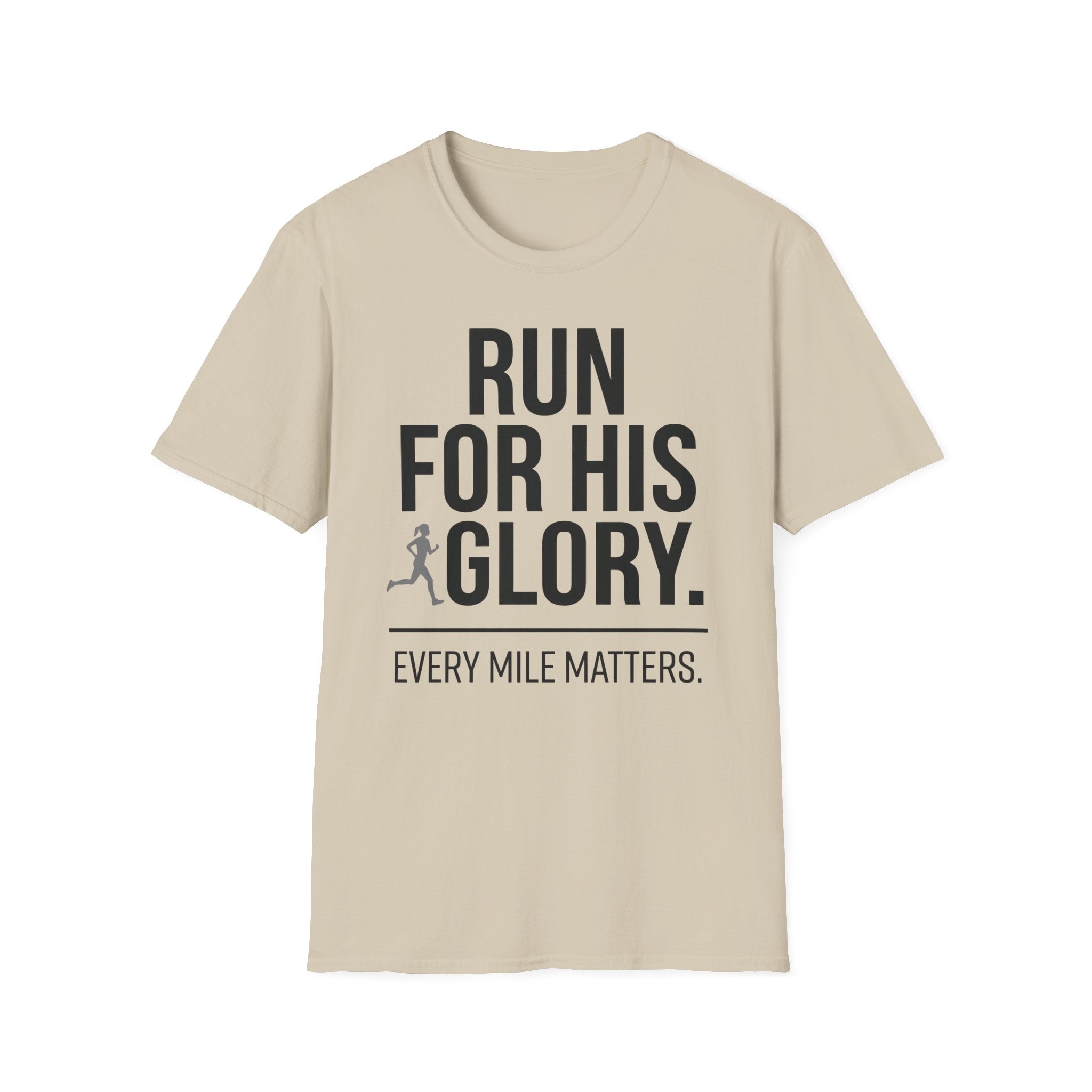 Run for His Glory Christian Runner T-Shirt (Female)