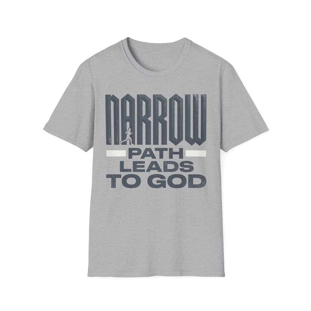 Narrow Path Leads to God Christian Runner T-Shirt (Male)