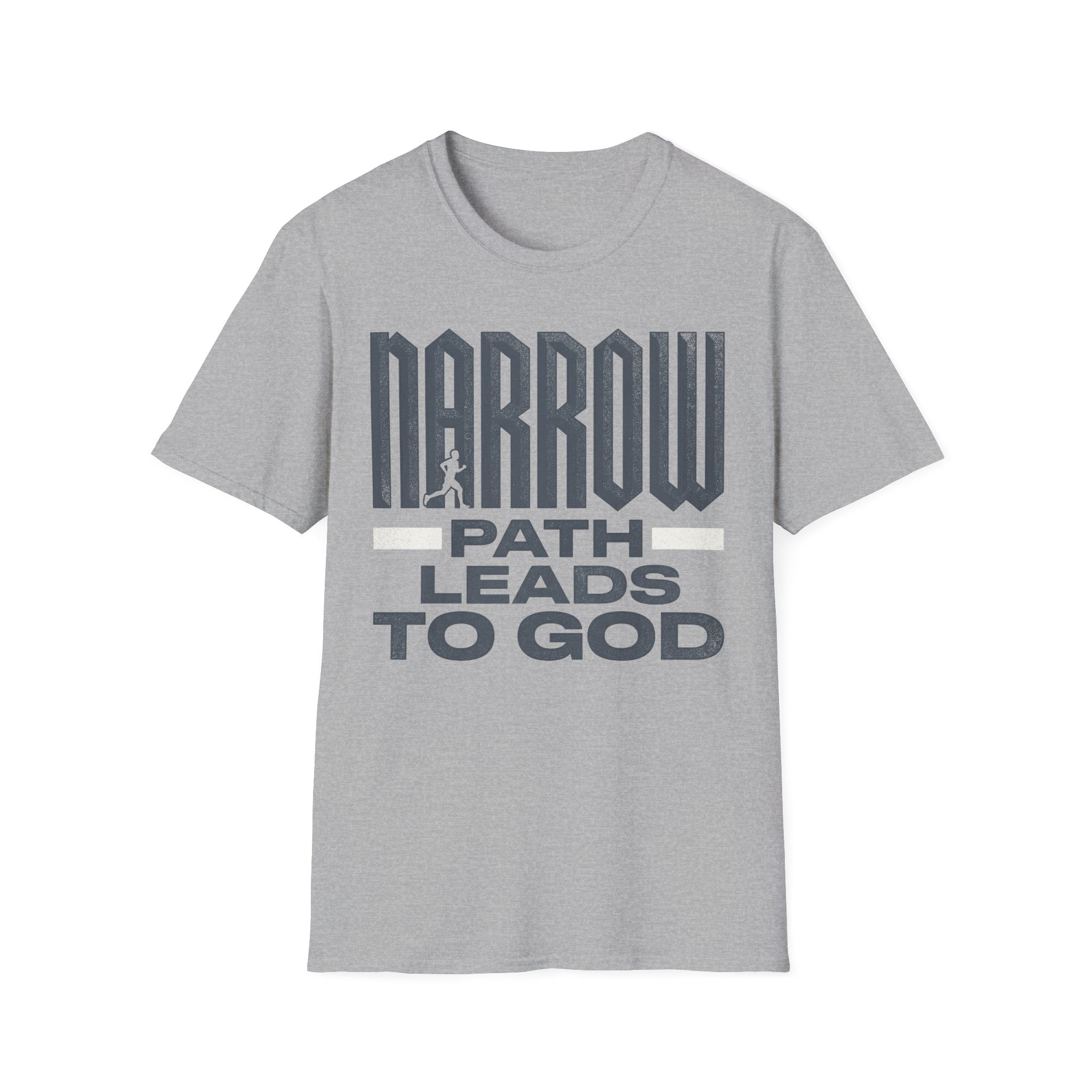 Narrow Path Leads to God Christian Runner T-Shirt (Male)