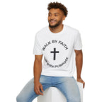 Walk by Faith - Run with Purpose Christian Runner T-Shirt