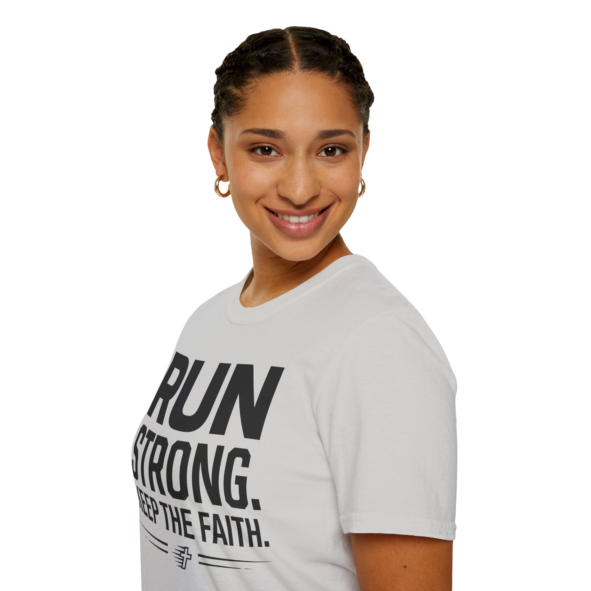 Run Strong - Keep the Faith Christian Runner T-Shirt