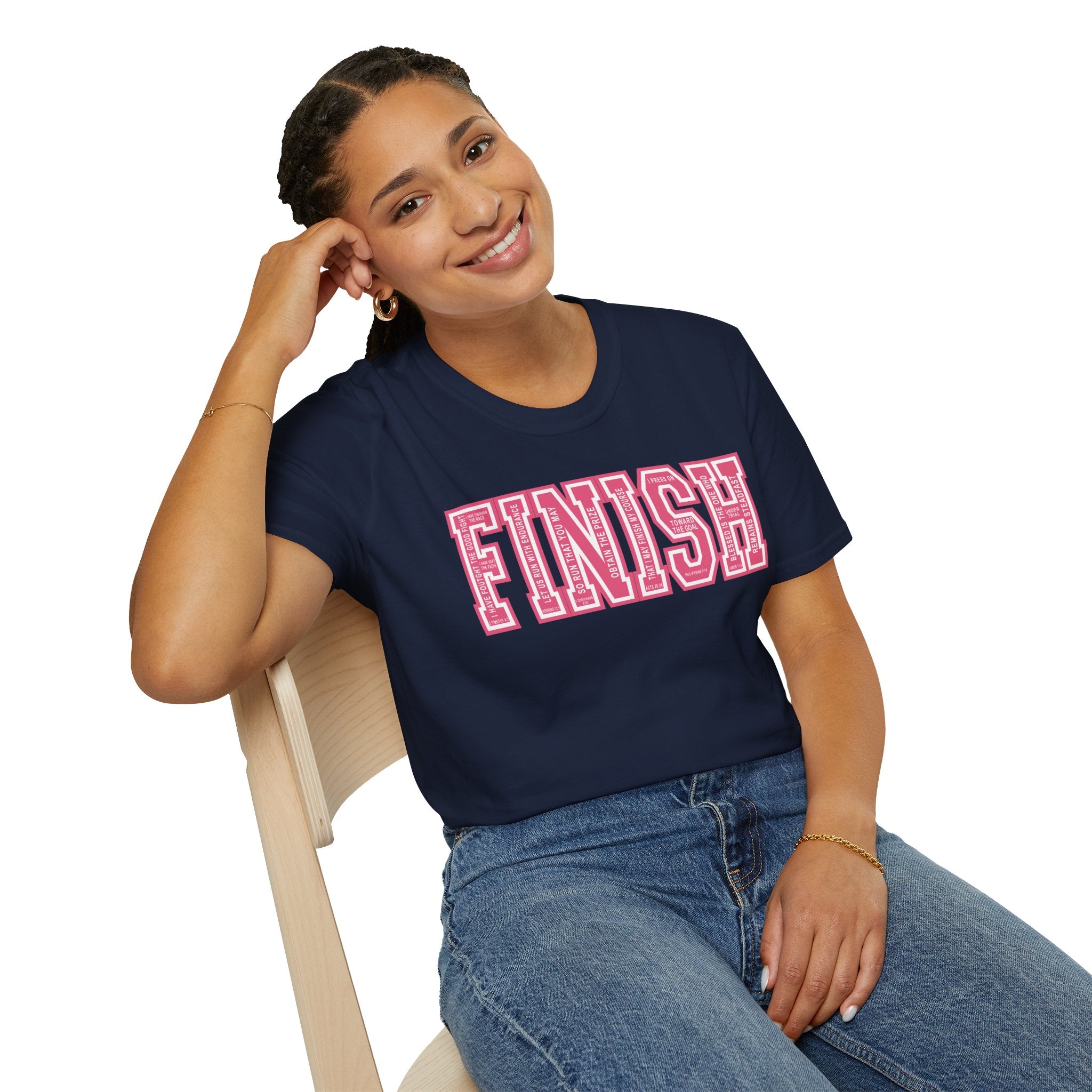 FINISH Christian Runner T-Shirt (Pink)