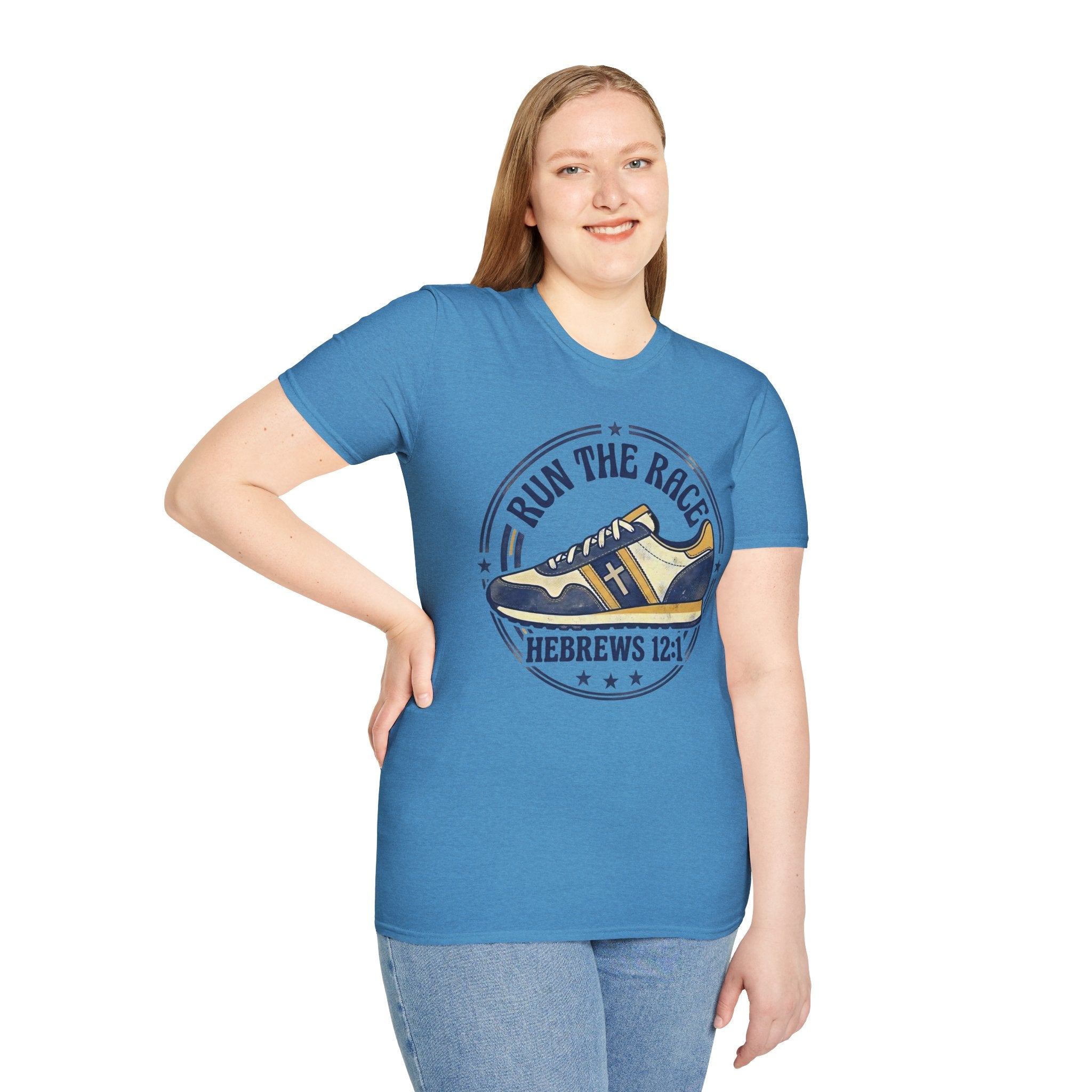 Run The Race - Hebrews 12:1 Christian Christian Runner T-Shirt