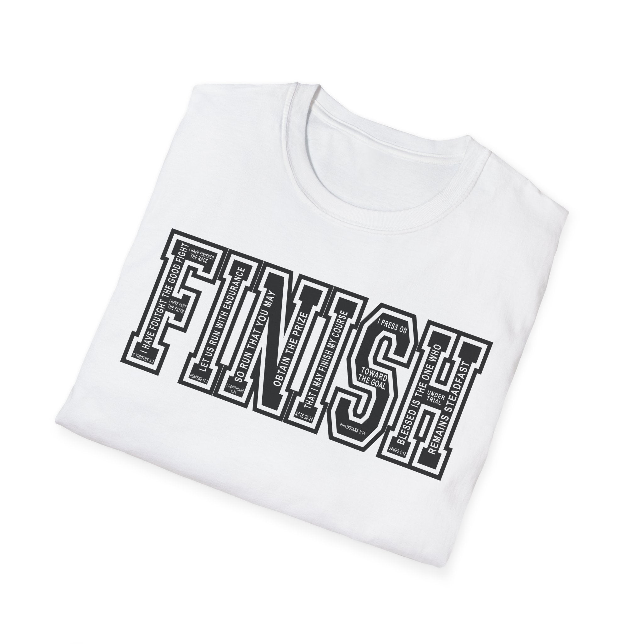 FINISH Running Christian Runner T-Shirt (Black)
