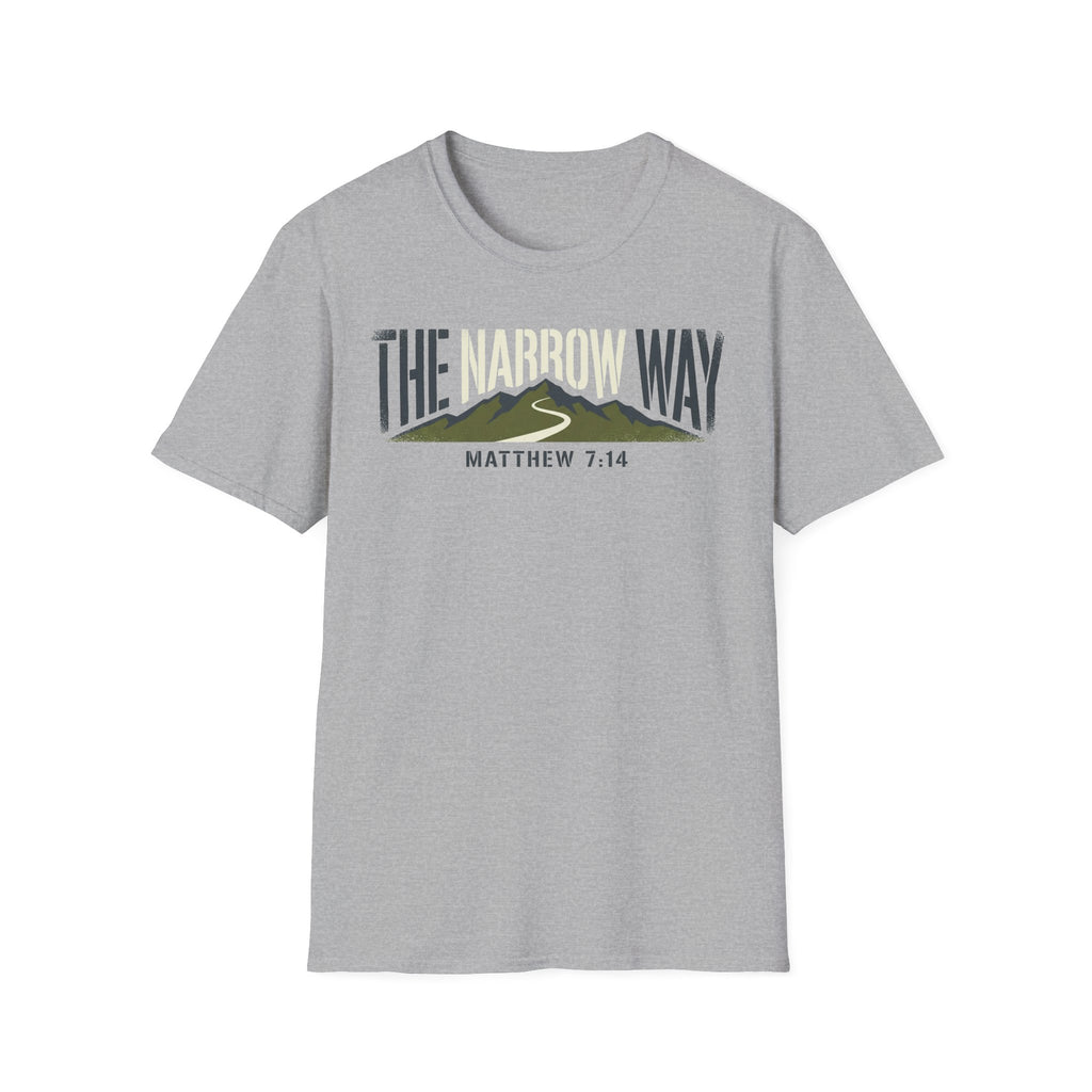 The Narrow Way - Matthew 7:14 Christian Runner T-Shirt