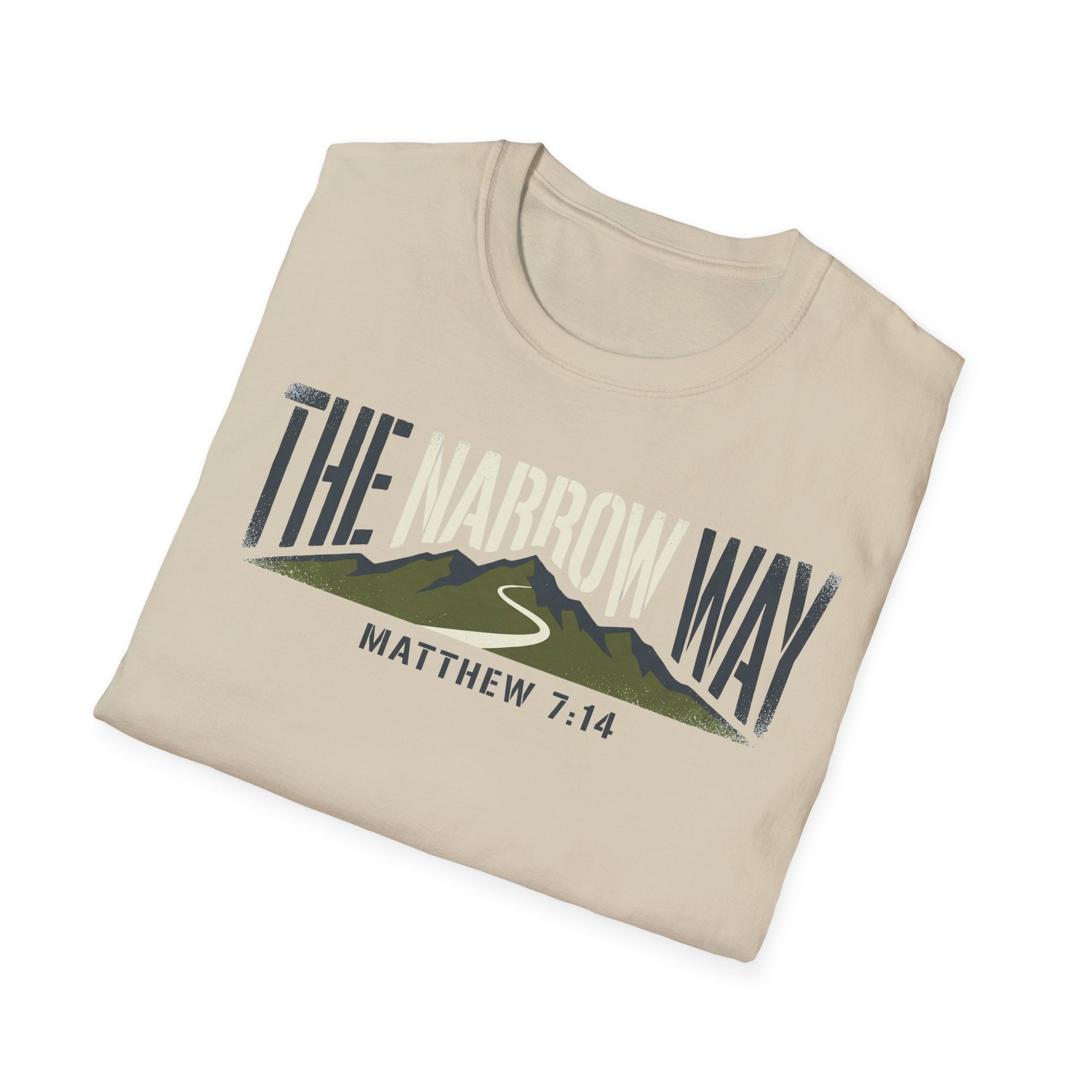 The Narrow Way - Matthew 7:14 Christian Runner T-Shirt