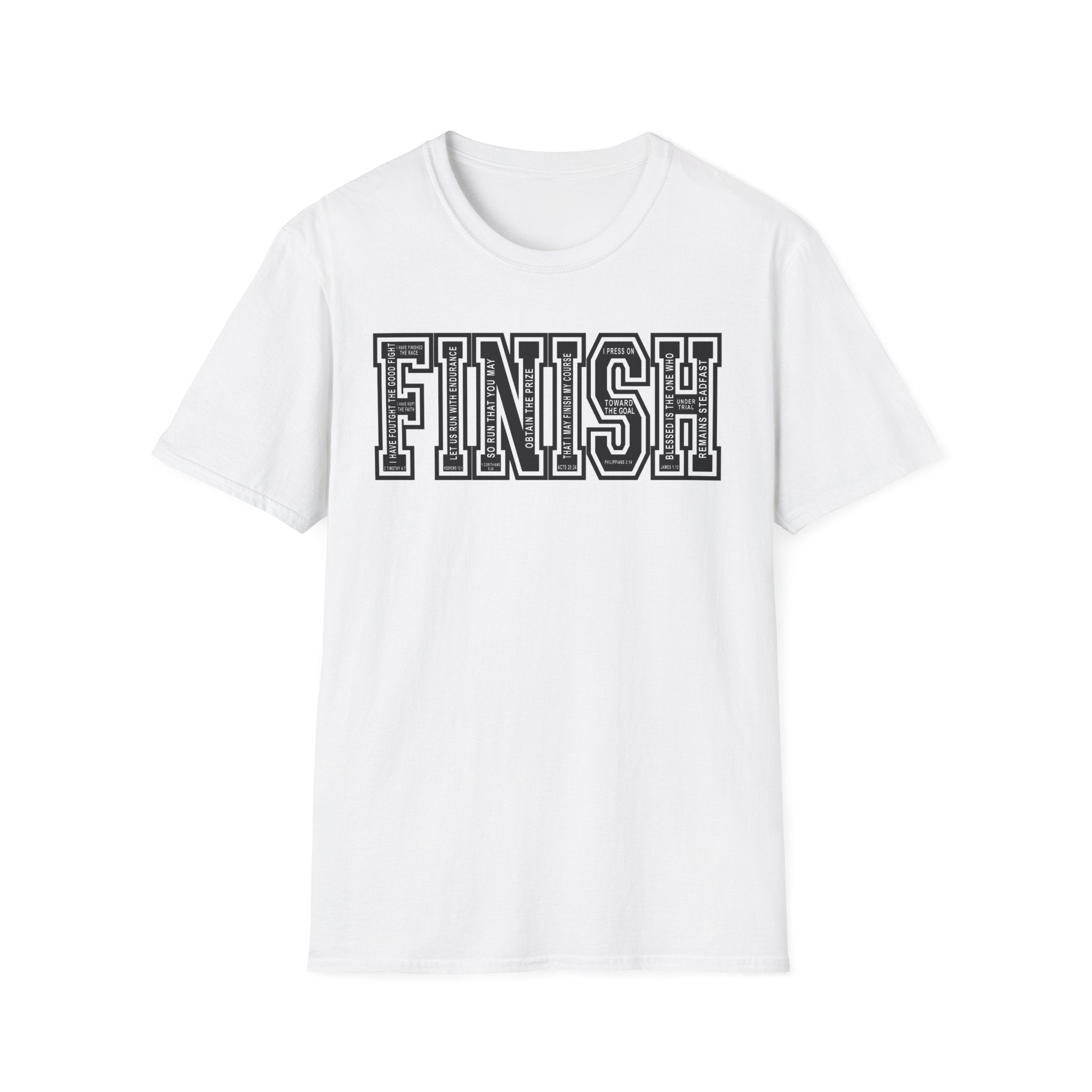 FINISH Running Christian Runner T-Shirt (Black)