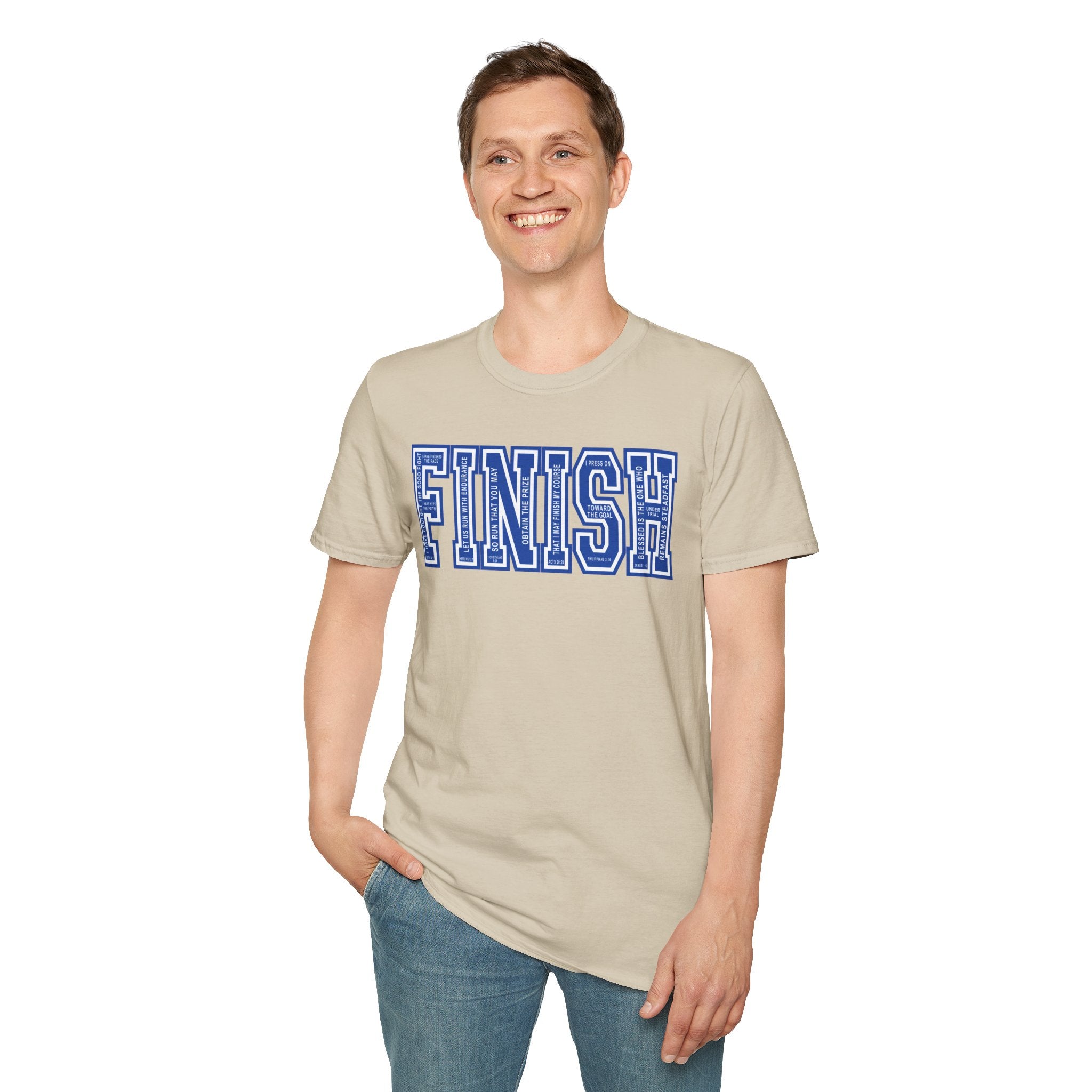FINISH Christian Runner T-Shirt (Cobalt Blue)