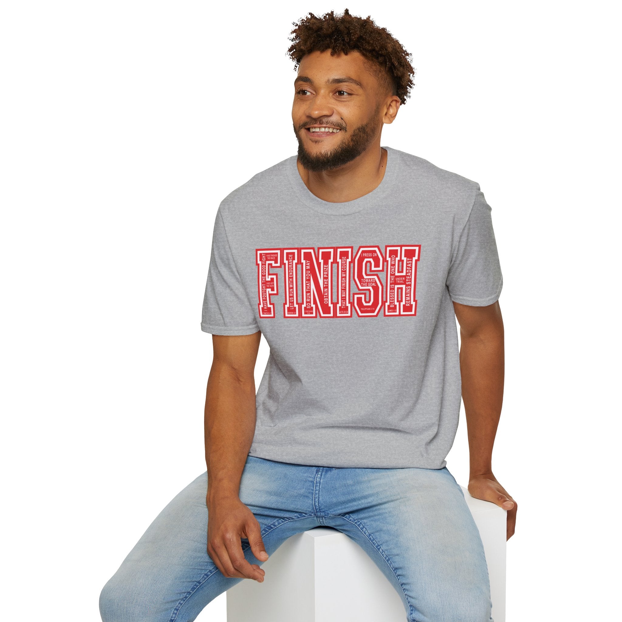 FINISH Christian Runner T-Shirt (Red)