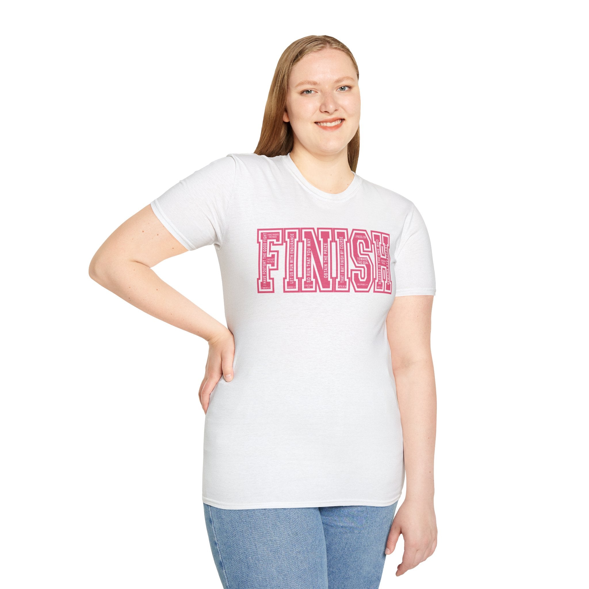 FINISH Christian Runner T-Shirt (Pink)