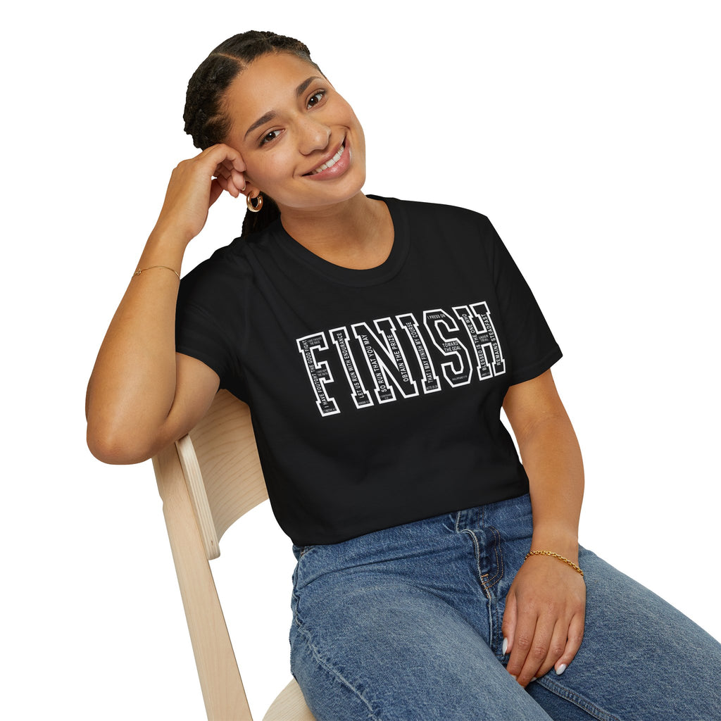 FINISH Running Christian Runner T-Shirt (Black)