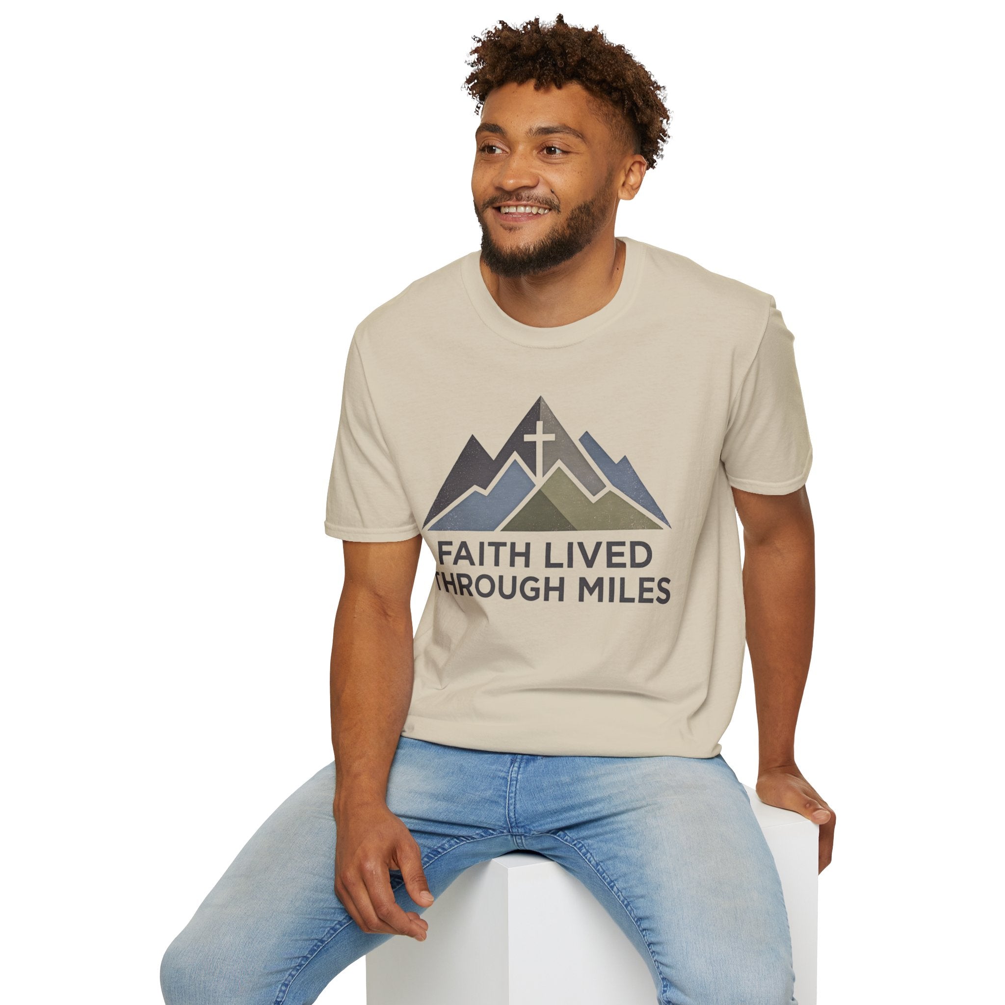 Faith Lived Through Miles Christian Runner T-Shirt