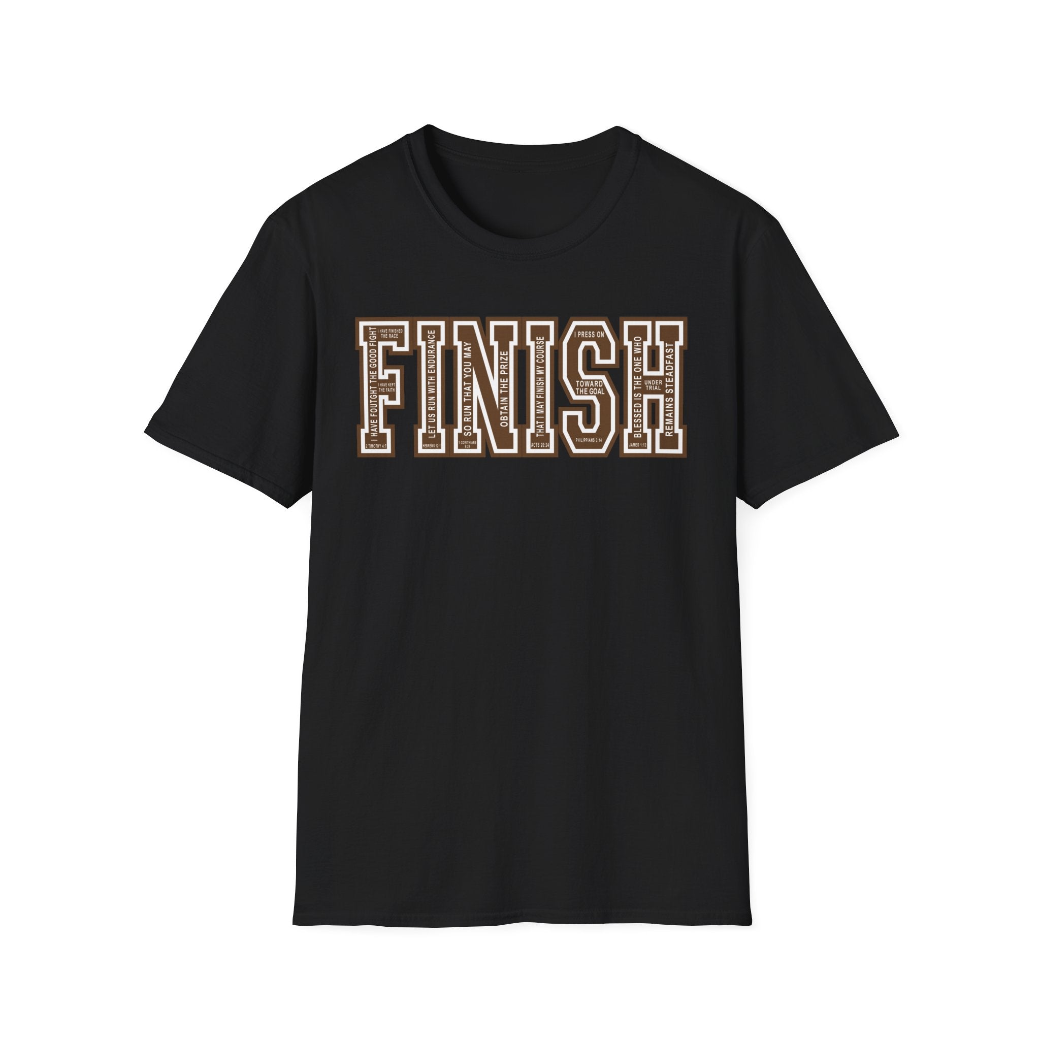 FINISH Christian Runner T-Shirt (Brown)